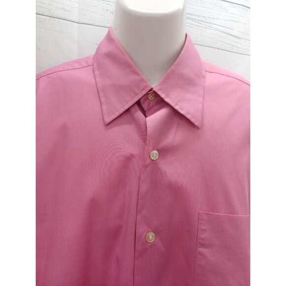 Vtg 70's Lancer of California Pink Never Need Ironing Shirt Long Sleeve Sz 16.2 - Picture 2 of 9